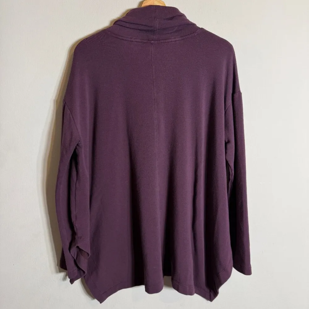 Athleta Ethereal Brushed Funnel Neck Pullover Sweatshirt Women's Small Purple - Image 11