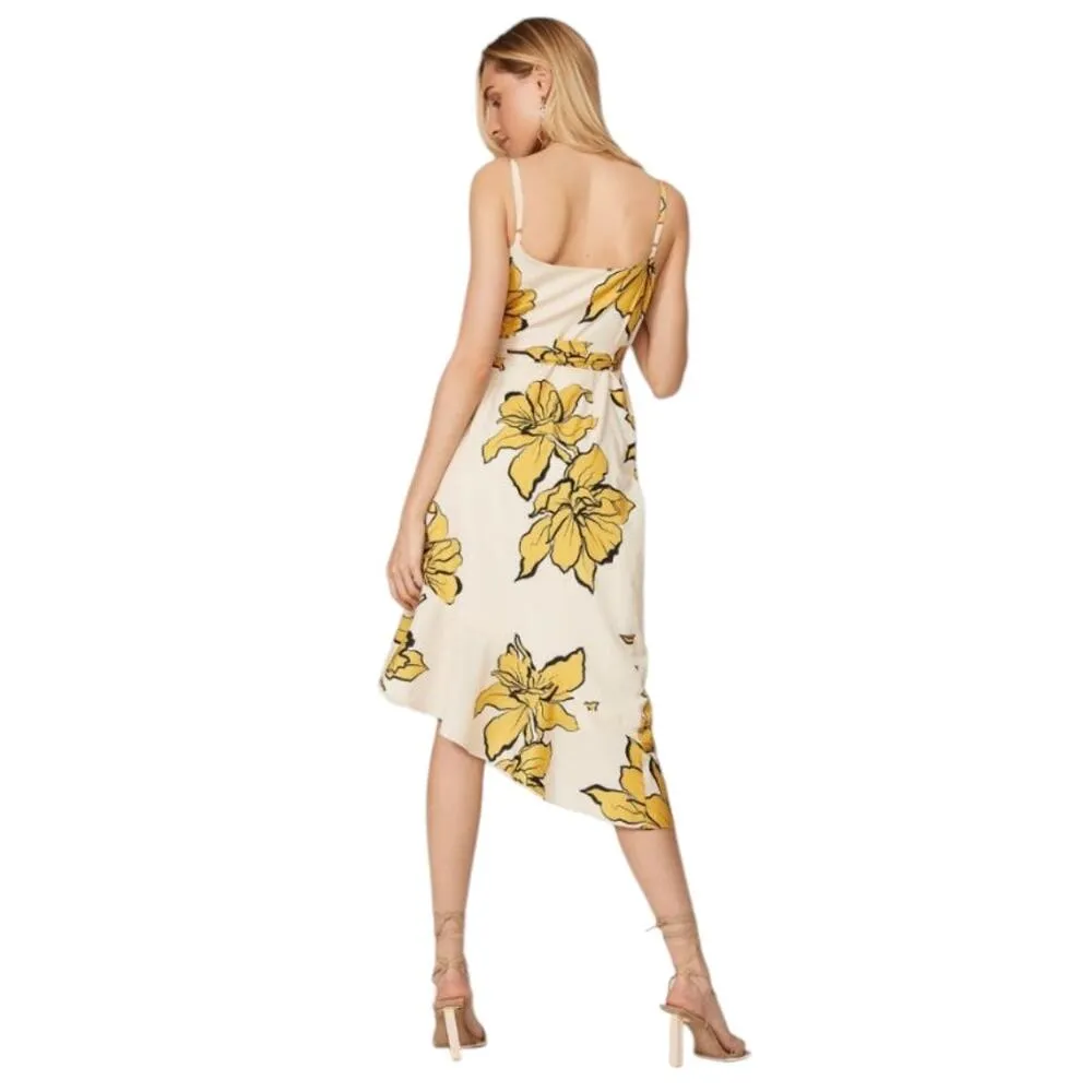 Hutch Women's Wrap Dress Medium Floral Ruffle Cottagecore Sleeveless Sundress - Image 2