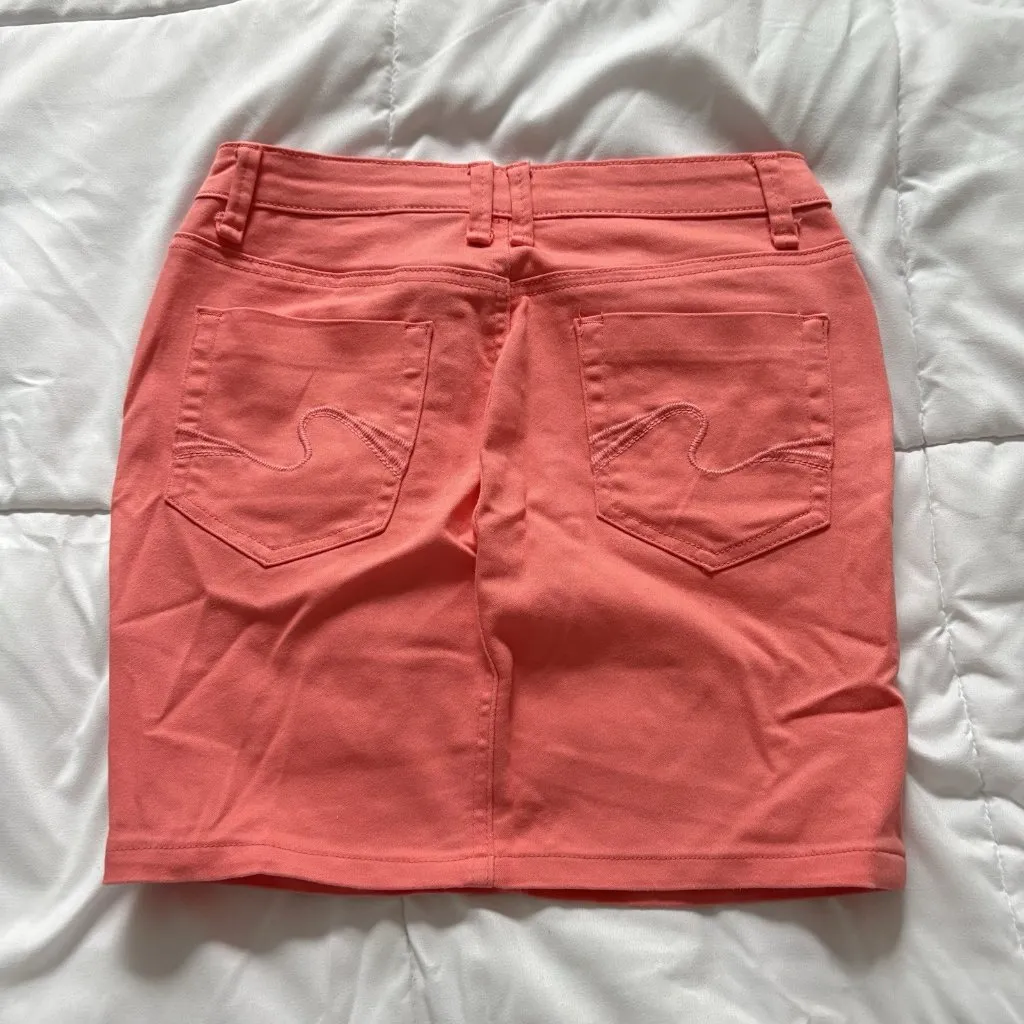 Venus Womens 2 Mini Skirt Coral Pink Stretch Cowgirl Festival Summer Beach Y2K - Image 8
