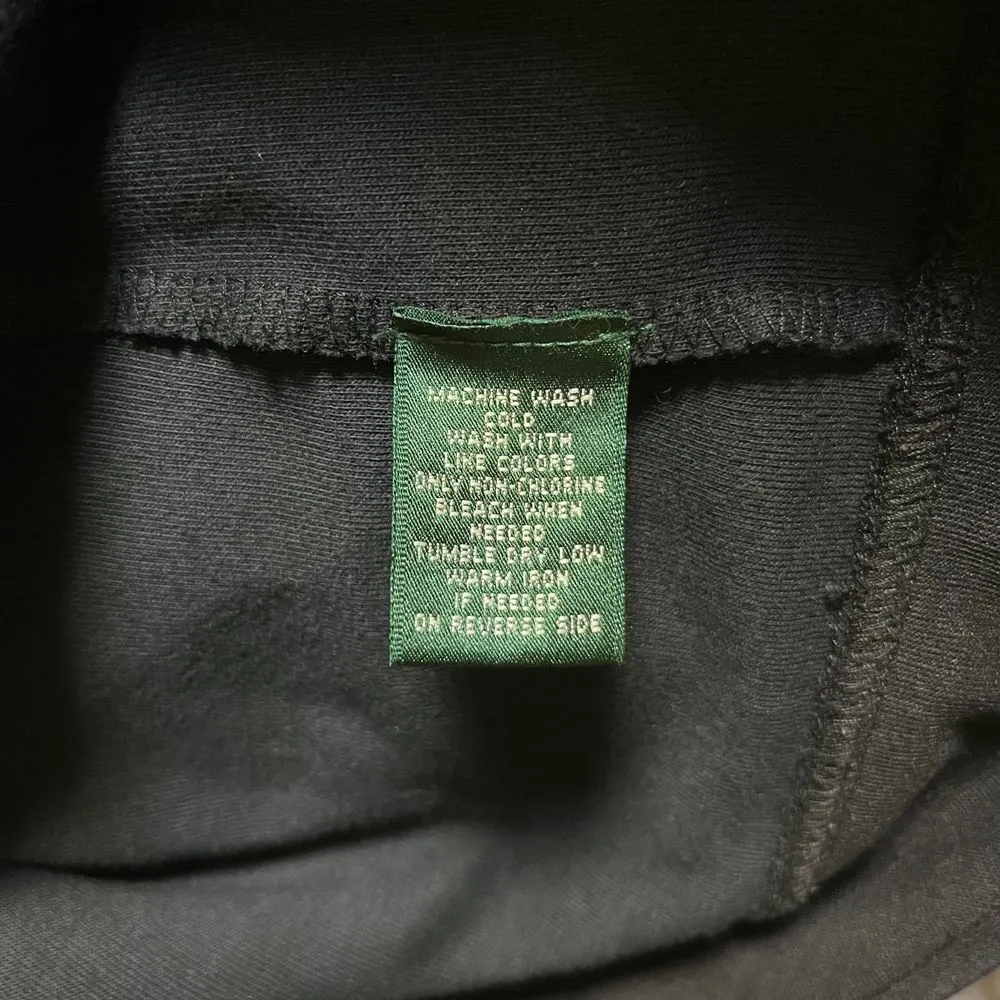 Lauren Ralph Lauren Active‎ Jacket Women's L Black Metallic Gold Crest Trim - Image 6