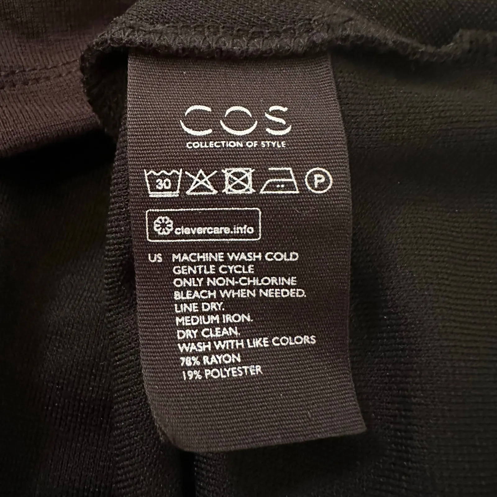 COS black knit oversize long sleeve top size M - Image 6