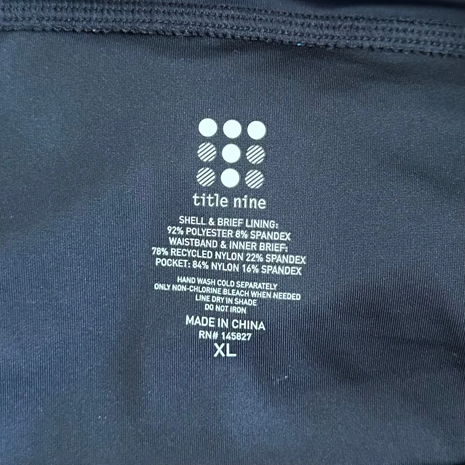 Title Nine‎ Black Active Swim Skort XL with Built-In Brief & Zip Pocket - Image 2