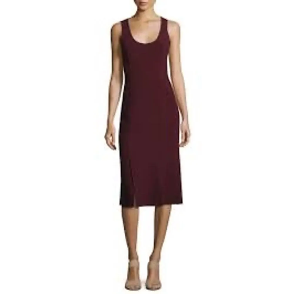 NEW Elizabeth and James Mireille Scoop Neck Sleeveless Ponte Burg Midi Dress 4 - Image 14