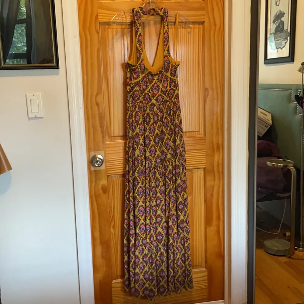 Anthropologie Maeve Yellow Floral Maxi Dress S - Image 5