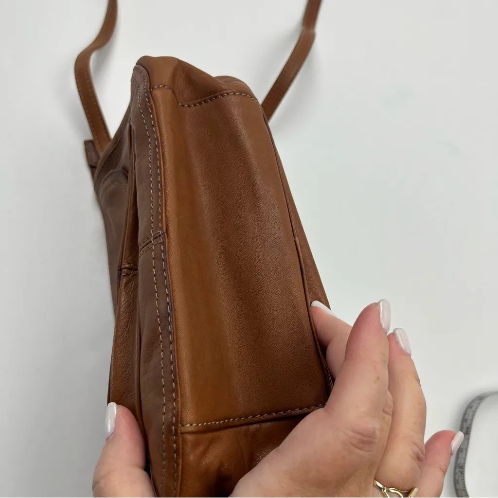 Fossil Brown Crossbody Shoulder Bag Purse Handbag Y2K‎ 90s Vintage Pockets Boho - Image 5