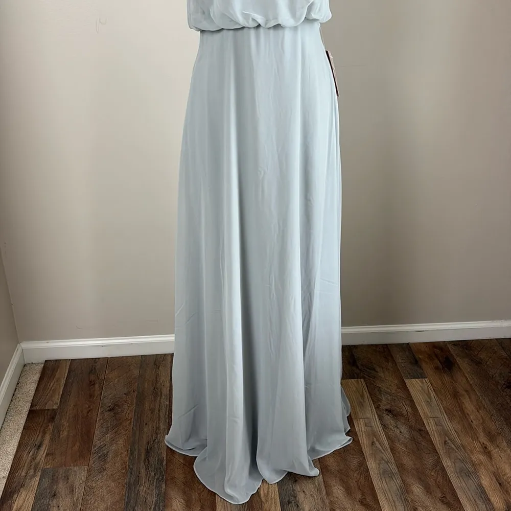 Birdy Grey Gwennie Bridesmaid Blouson Maxi Dress NWT Dove Gray Size M - Image 5
