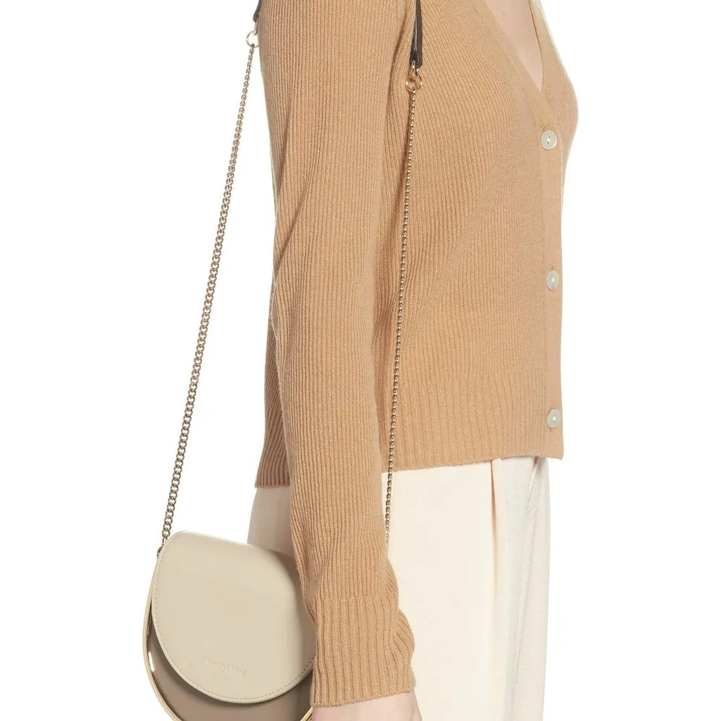 See By Chloe Mara Evening Motty grey Smooth Leather Saddle Bag - Image 3