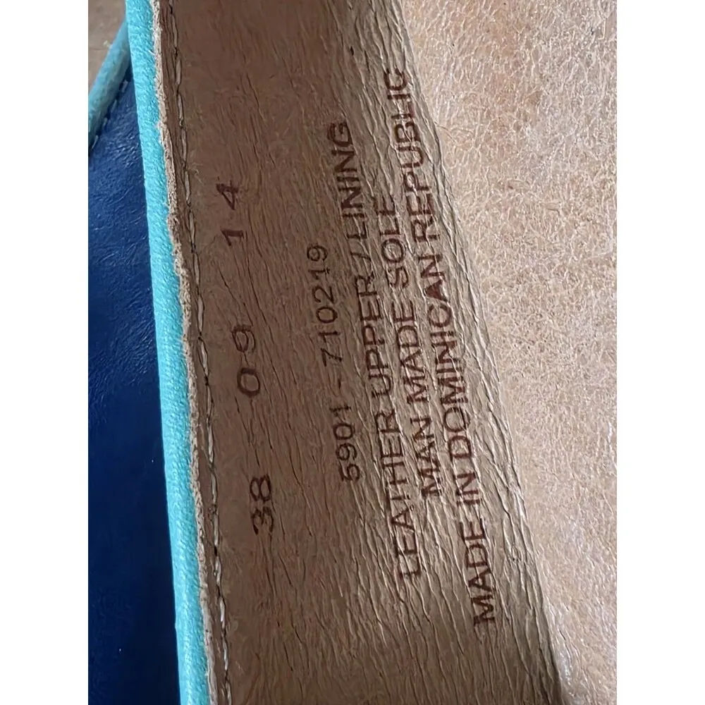 Dansko Nastacia loafers bright blue teal green colorblock slip on shoes size 38 - Image 8