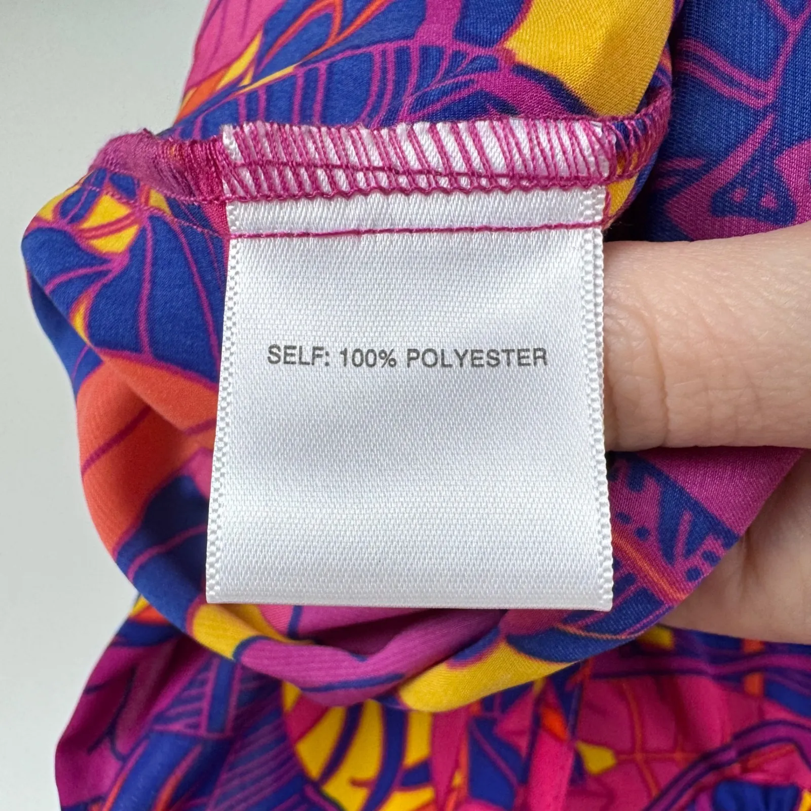 Rose+Olive Monkey Tropical Print Blouse Sz M Colorful Ruffle Beaded Tassel Boho - Image 6