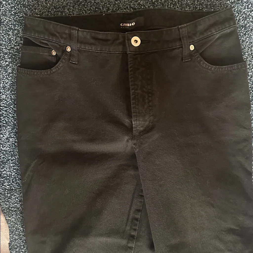 Cambio Classic Black Women's Jeans size 10 stretchy flare high waist - Image 2