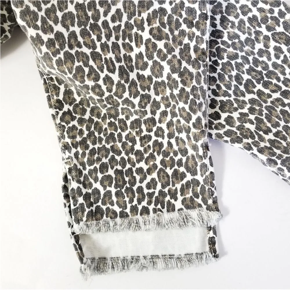 CURRENT ELLIOT High-Rise Snow Leopard Jeans Sz 28 Cheetah Animal Print - Image 6