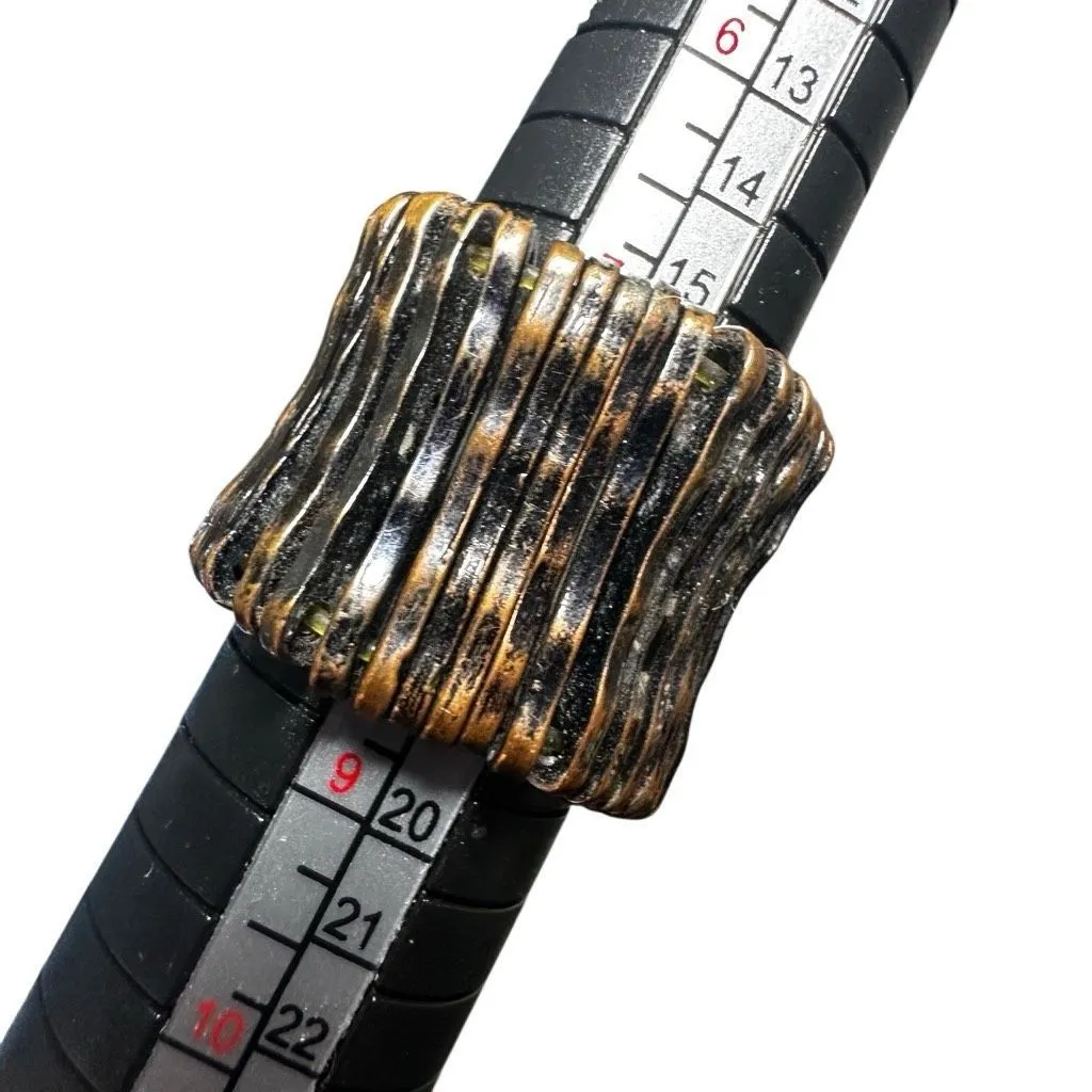 Bold Black Crystal Statement Ring – Adjustable Stretch Band - Image 10