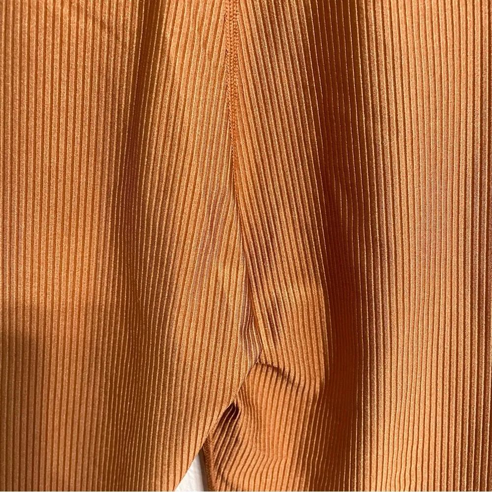 Aerie Offline Womens Shorts Copper Ribbed High Waisted Crossover Size Medium - Image 7