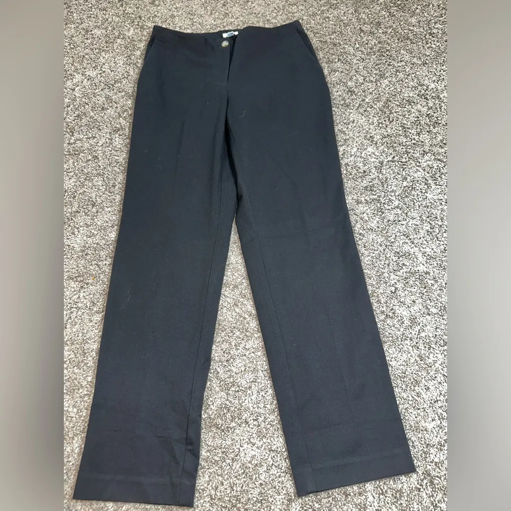 J Jill Black‎ Ponte Straight Leg Mid Rise Pants NWOT Size 8 Black - Image 3