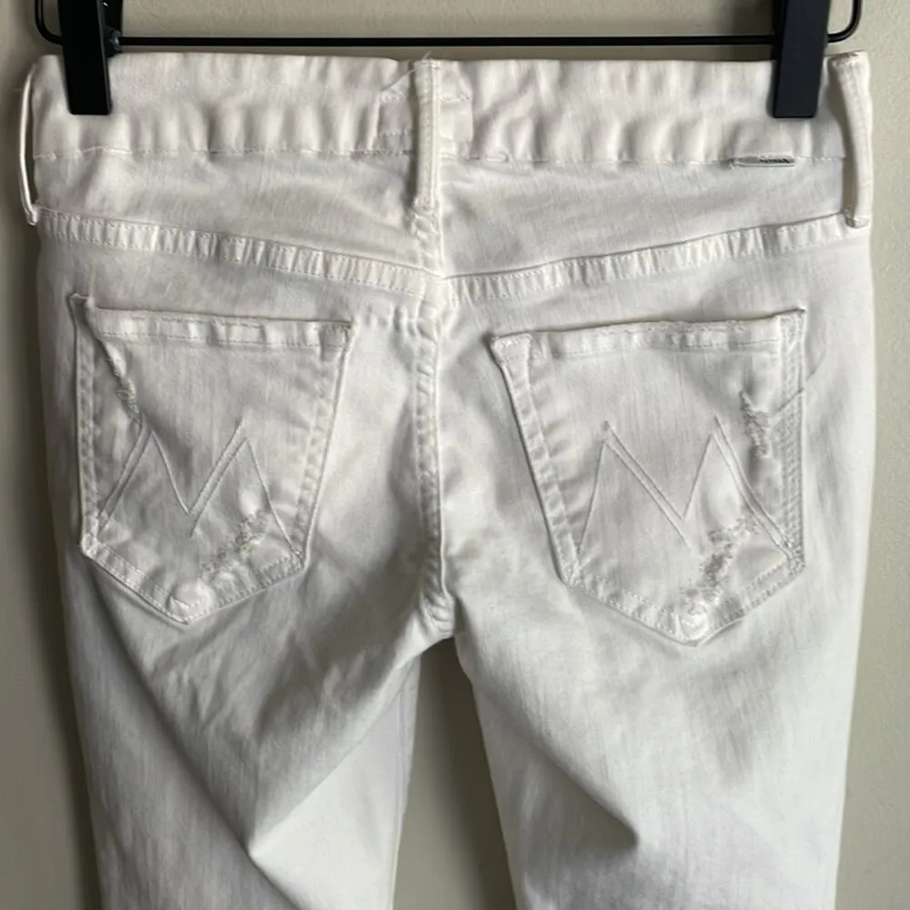 Mother Looker Ankle Fray Jeans Little Miss Innocent White Size 25 - Image 10