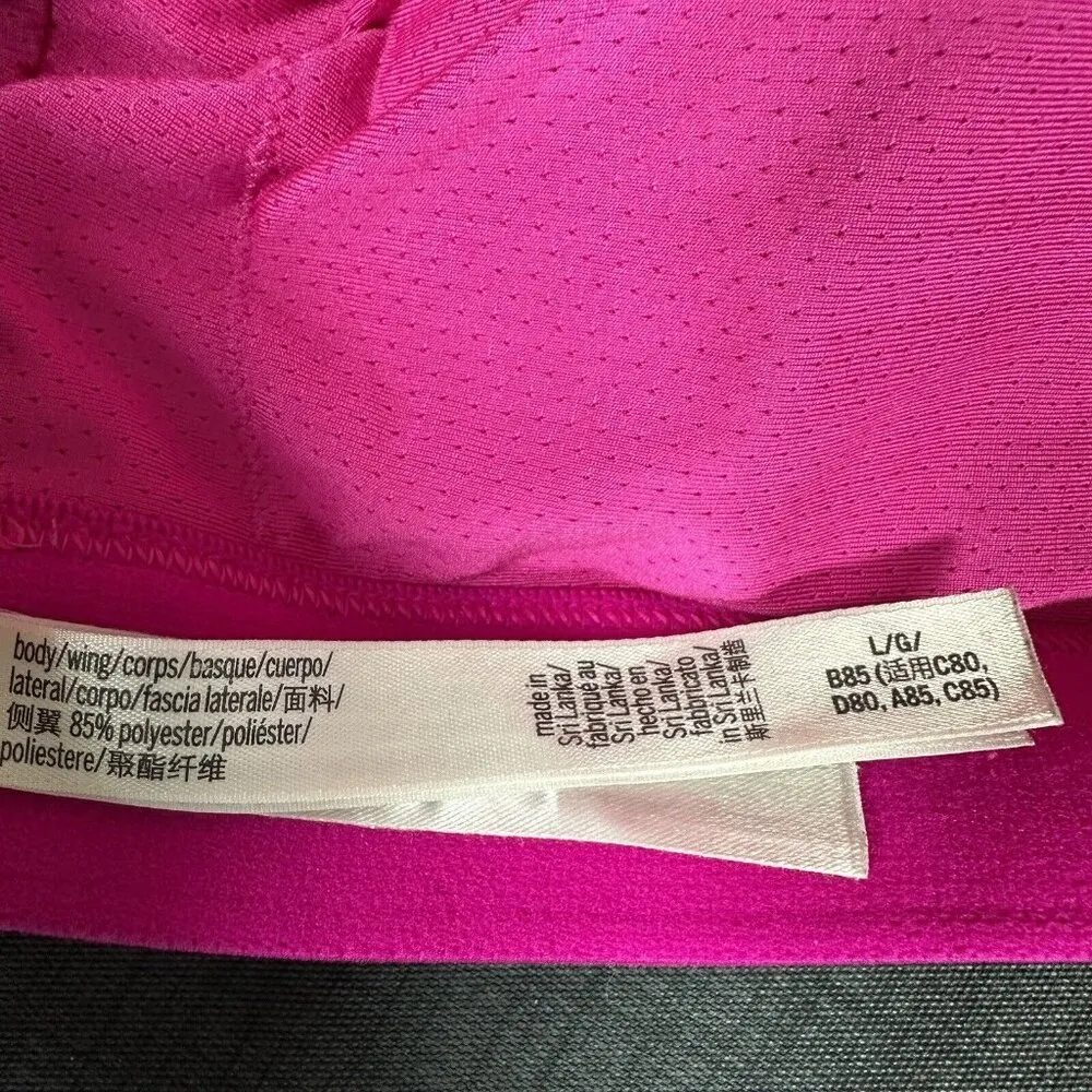 Victoria Sport Large Sports Bra Womens Pink Criss Cross Straps Stretch Scoop - Image 8