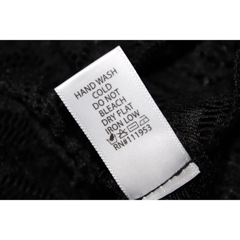 NWOT Active USA Black Lace Nylon Spandex Short Sleeve Bodysuit Top P12276 Size S - Image 5