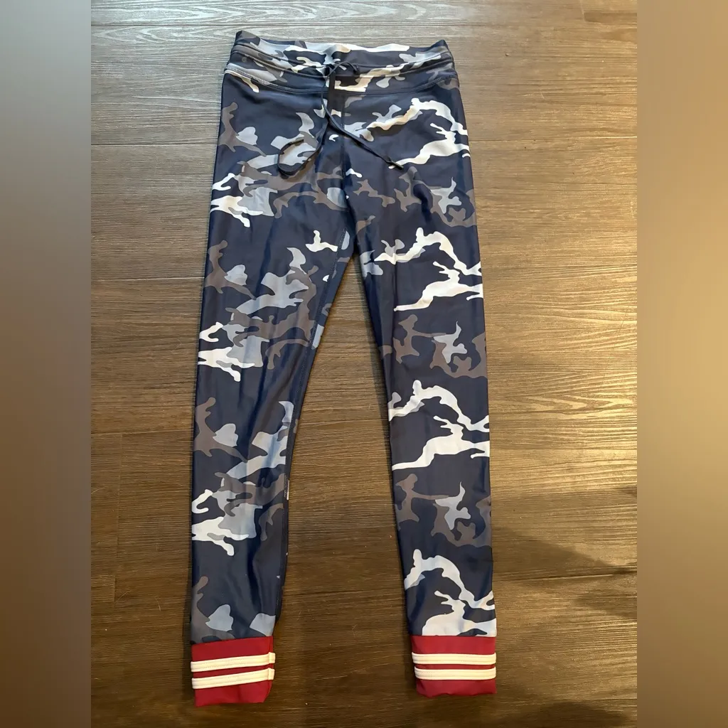 THE UPSIDE marine midi pant in indigo camo size‎ 8 Blue - Image 6