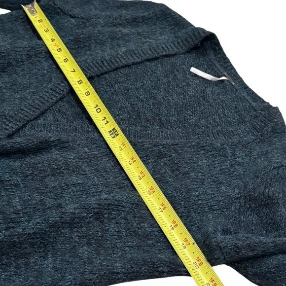 Free People Karina Sweater Crossover Knit Green Cozy Wool Blend Women's Size XS - Image 10