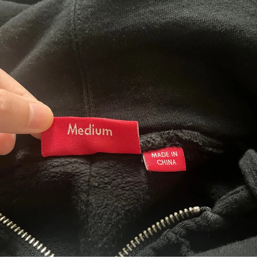 Supreme  Reverse Patchwork Zip Up Hooded Sweatshirt - Image 7