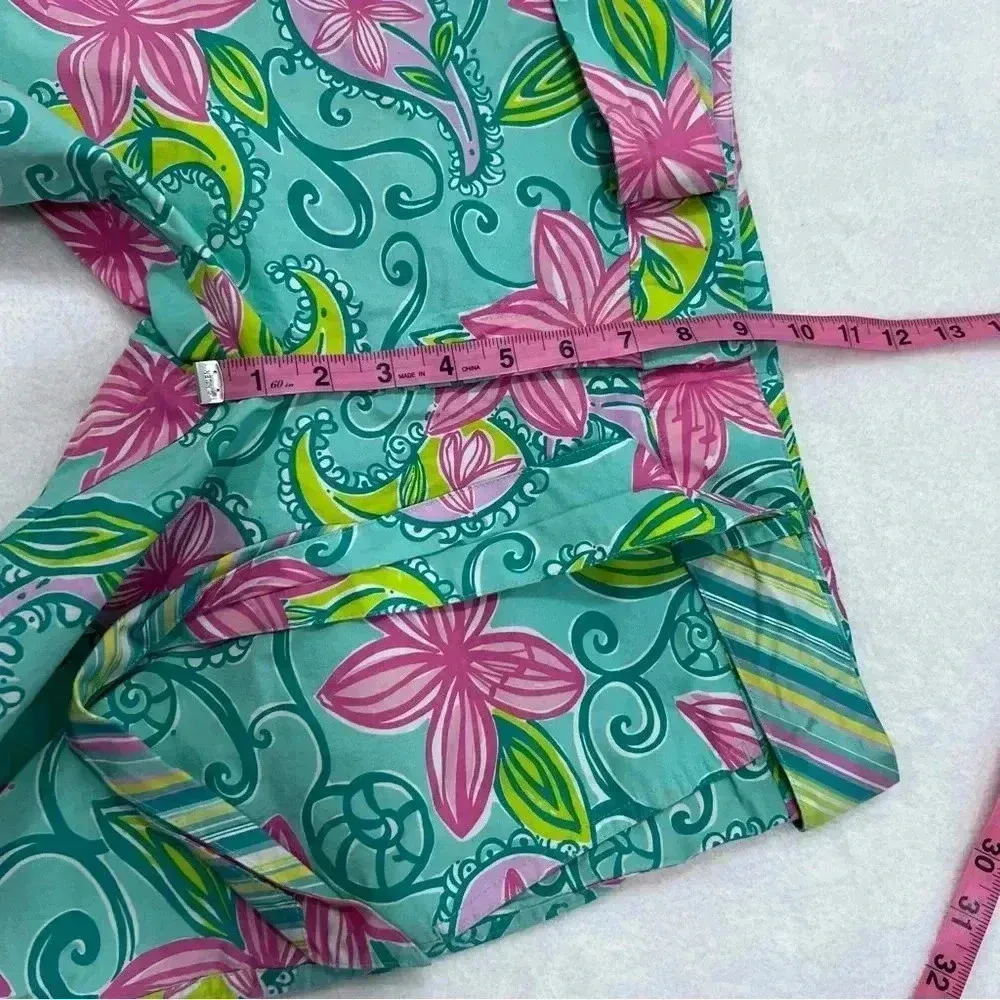 Lilly Pulitzer Womens Eliza Capri Crop Pants Lazy Paisley Bliss Blue - Image 9