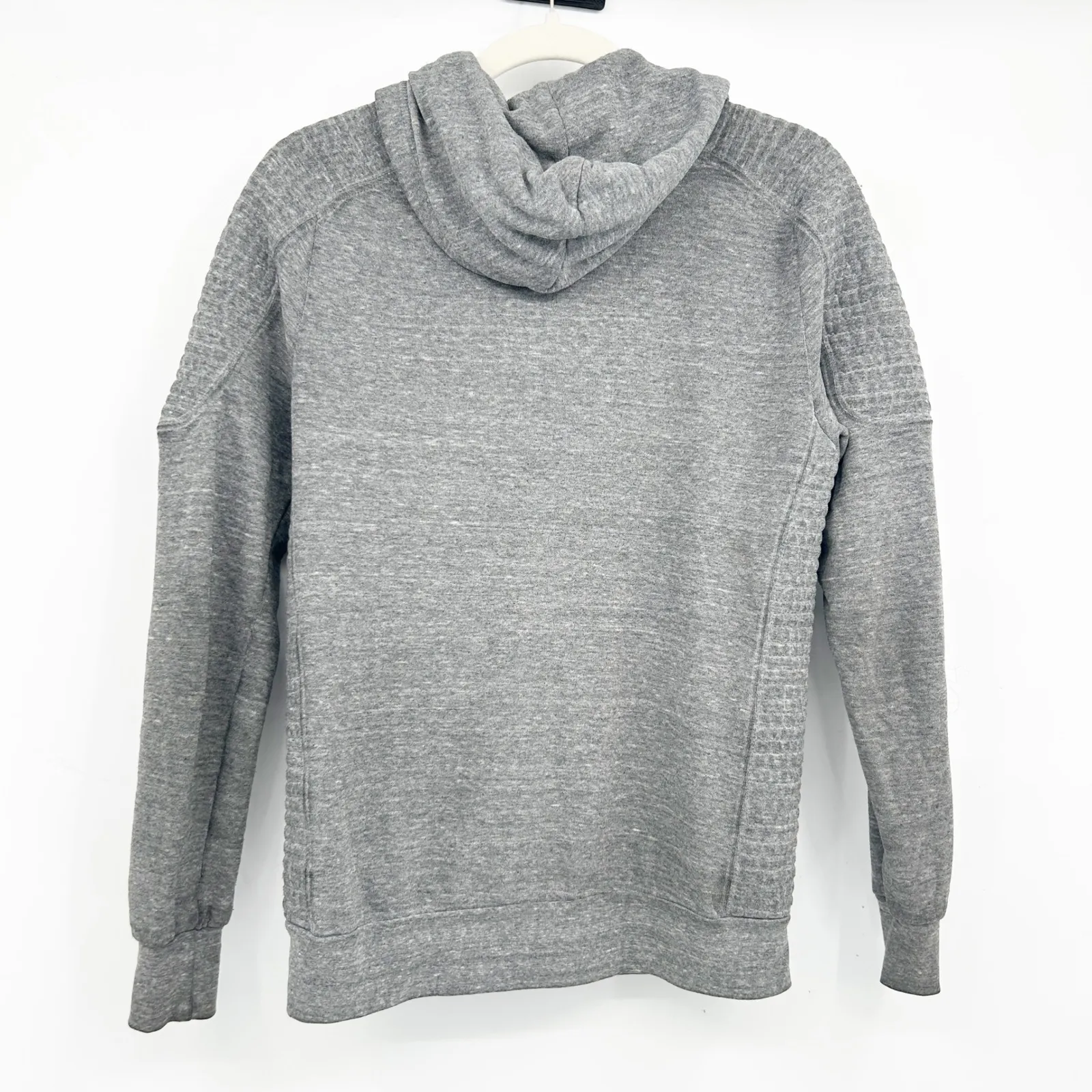 Aviator Nation Womens Lounge Gray Heathered Zip Up Hoodie Rainbow Logo XS - Image 7