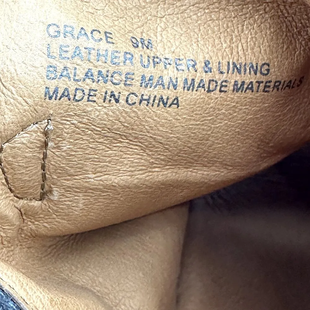 Anthro Gee Wawa Grace Peep Toe Sandals Buckle Ankle Zip Suede Leather Gray 9M - Image 7