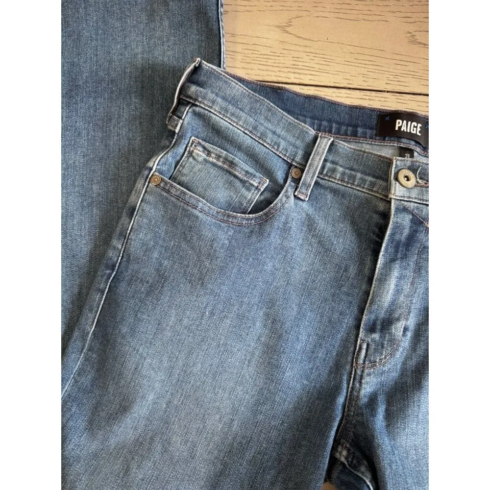 Paige federal straight leg jeans size 31 excellent pre owned condition - Image 7