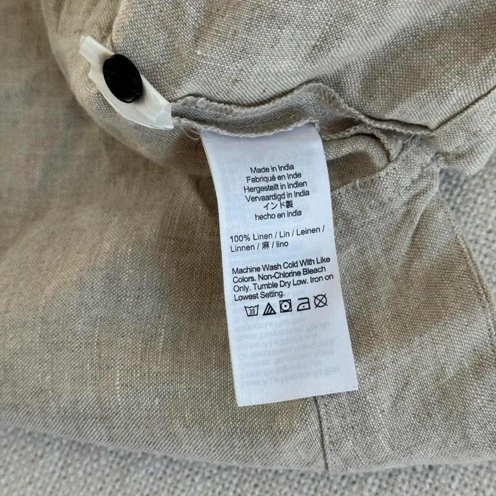 Madewell Boxy Cargo Pocket Button Up Shirt in Oat, Size X-Small - Image 10