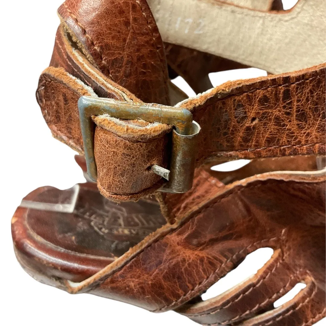 Freebird by Steven Congo Heel Distressed Brown Leather Bongo Gladiator Size 10 - Image 11