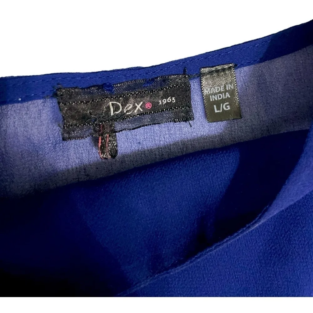 Dex 1965 Blue layer, ruffle blouse size L Size L - Image 9