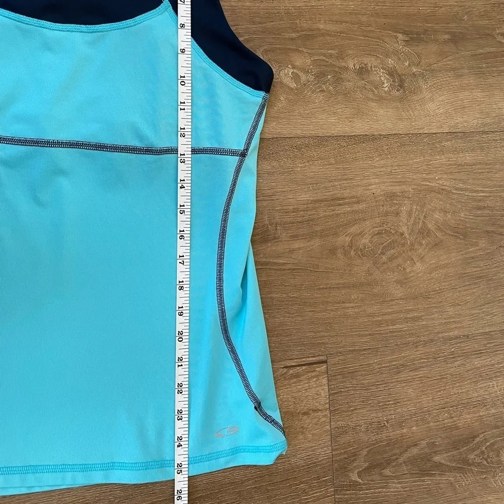 C9 by Champion Fitted Racer Back Athletic Tank Top Size Large Blue teal - Image 9