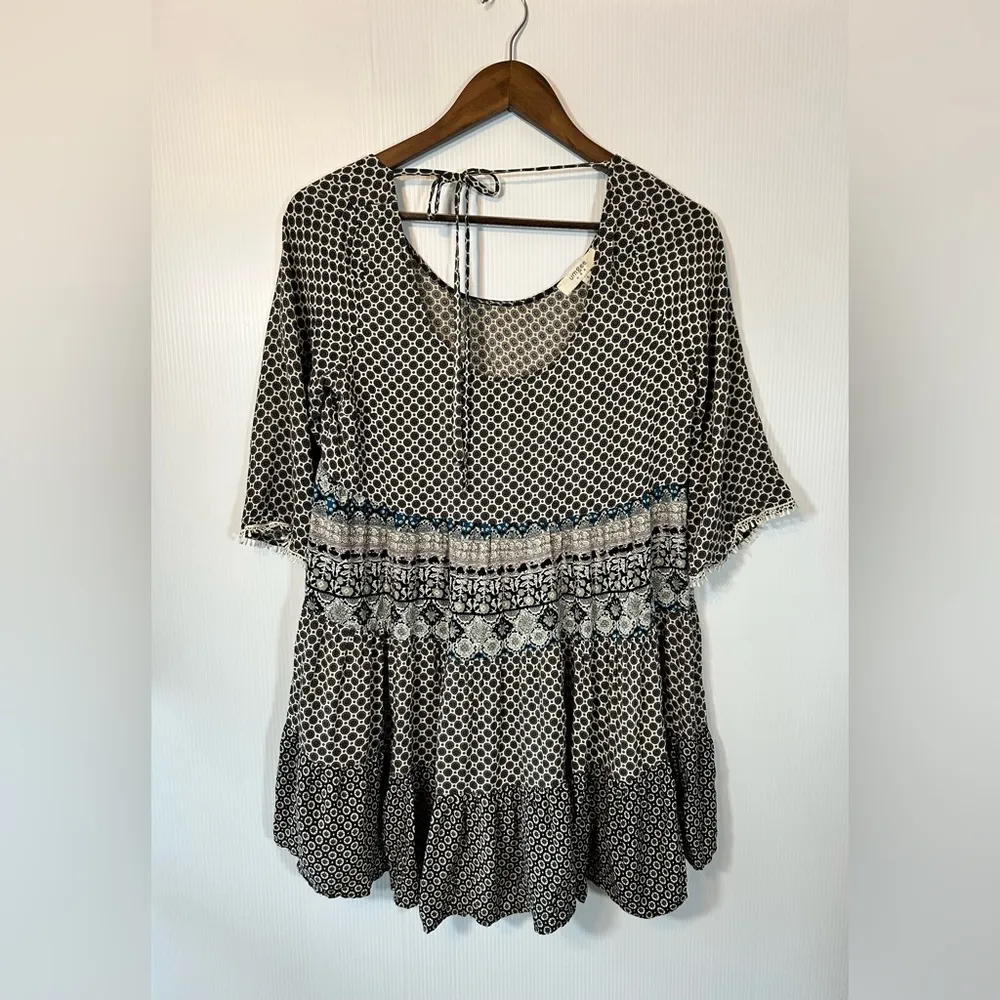 Umgee Boho Dress Tunic Flowy Top Size Small - Image 2