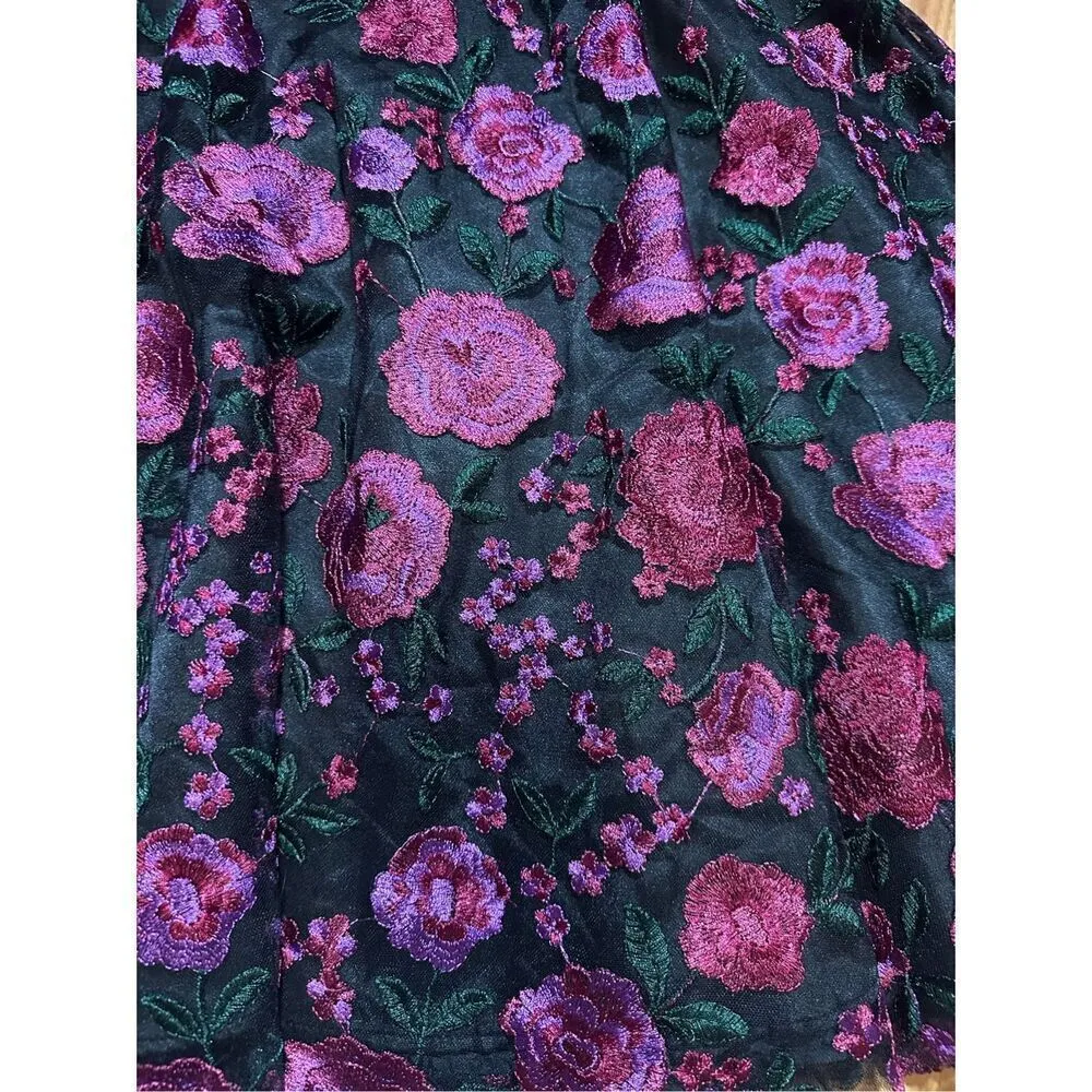 Tahari Arthur S. Levine Women's Sleeveless Fit & Flare Dress Floral Embroidery S - Image 13