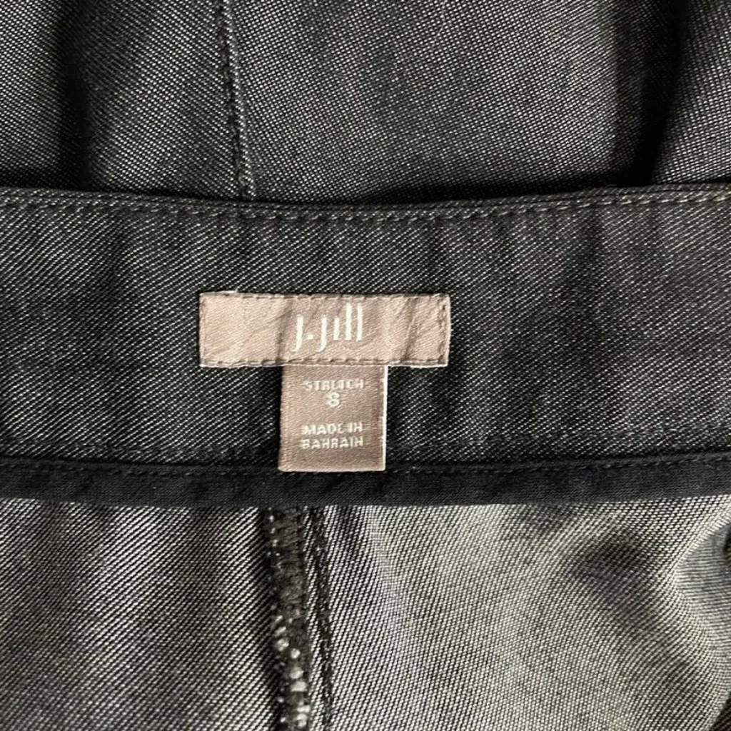 J. Jill Wide Leg Trouser Pants Women 8 Gray Polyester Viscose Blend Slit Pockets - Image 5