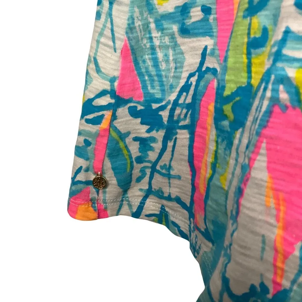 Lilly Pulitzer Womens V-Neck Short Sleeve Printed Dress Size S lightweight small - Image 5