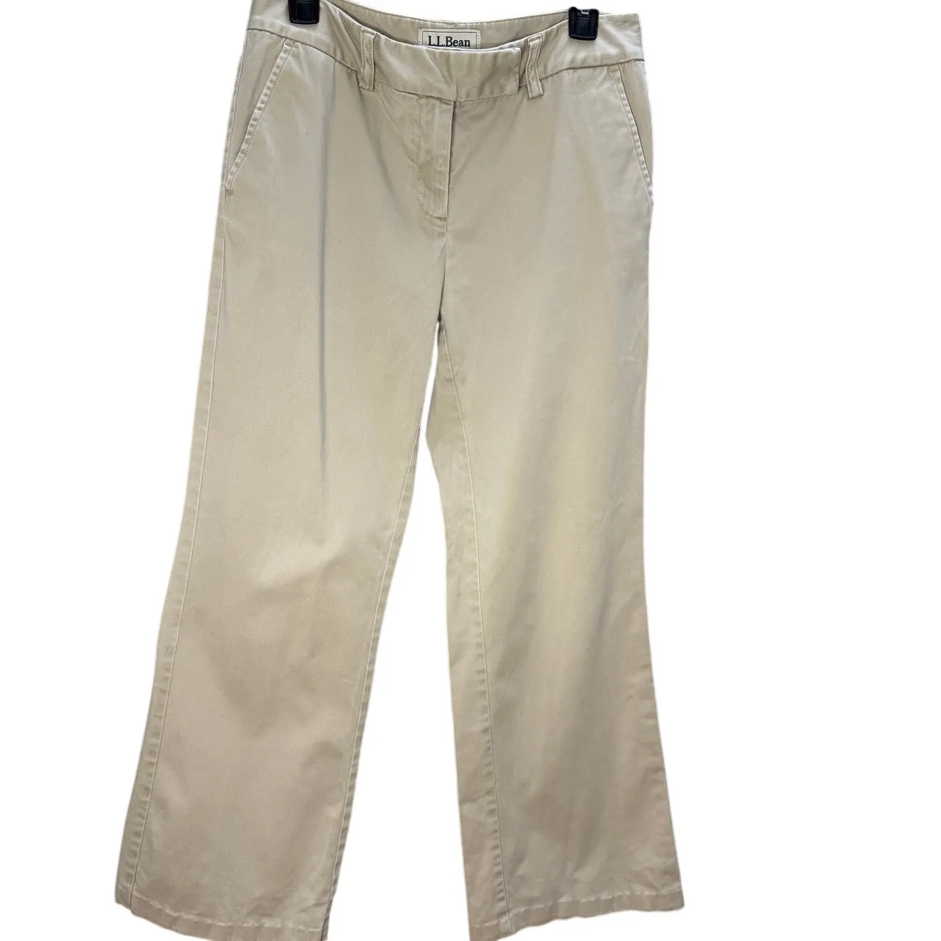 L.L.Bean Favorite Fit Chino Pants Womens 6 Beige Straight Minimalist Classiccore - Image 2