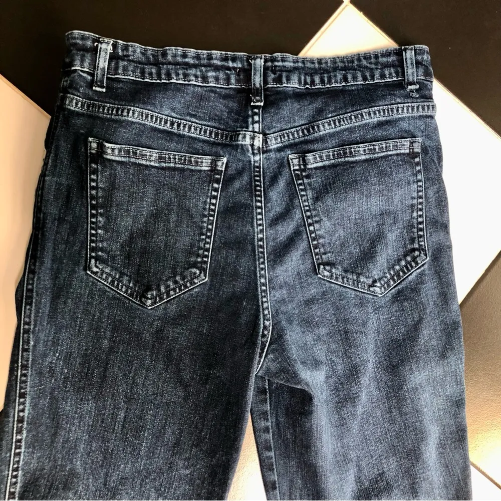 Bleached Jeans Indigo Blue & White Denim Gradient Ombré Tie Dye size 30 - Image 11