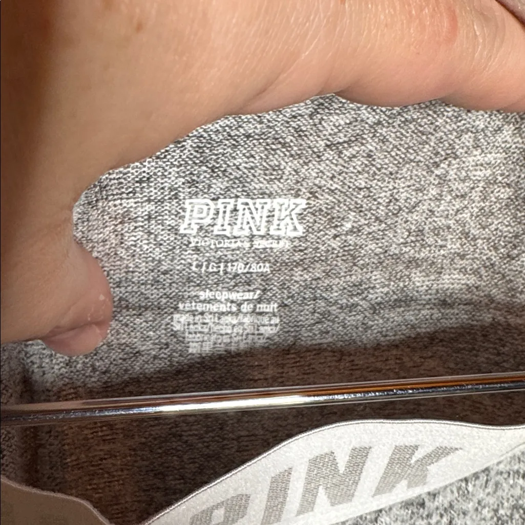 NWOT PINK Victoria’s Secret Heather Grey Sleepwear Leggings Soft Size Large - Image 7