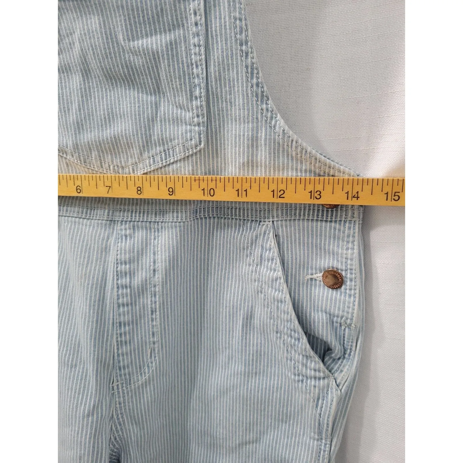 universal thread Women's Bip Overalls Striped Ligh Blue Size 00 - Image 6