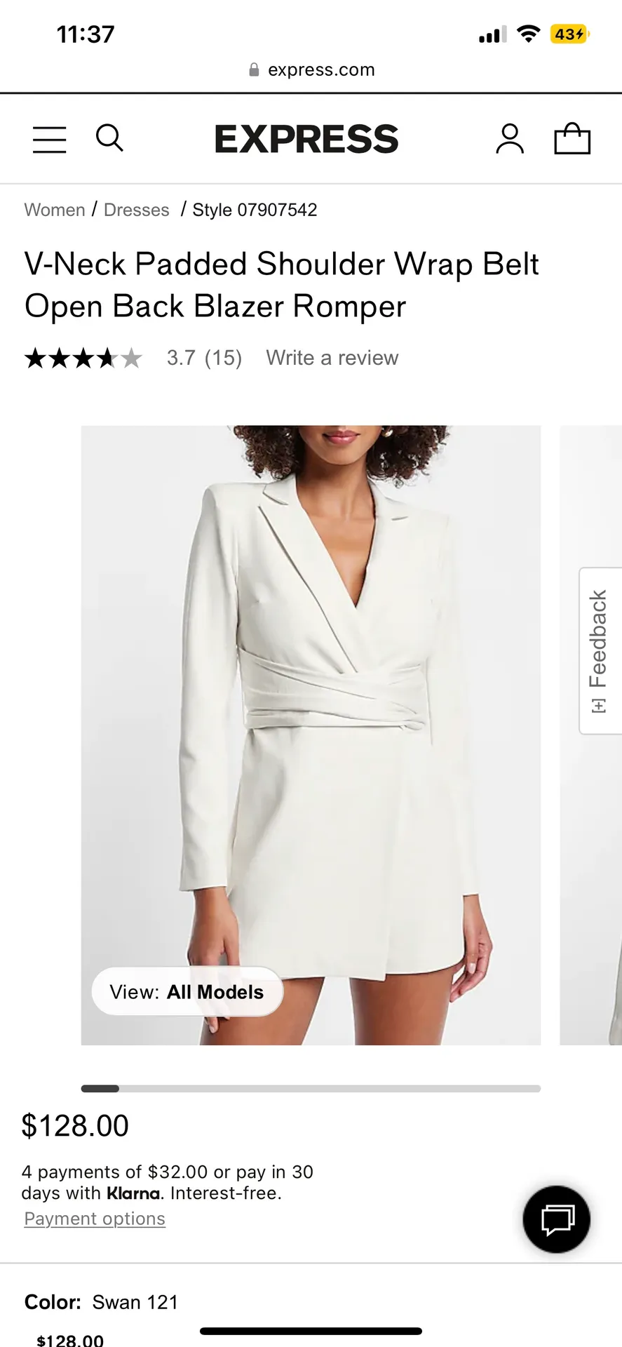 EXPRESS Wrap Blazer Romper - Image 7