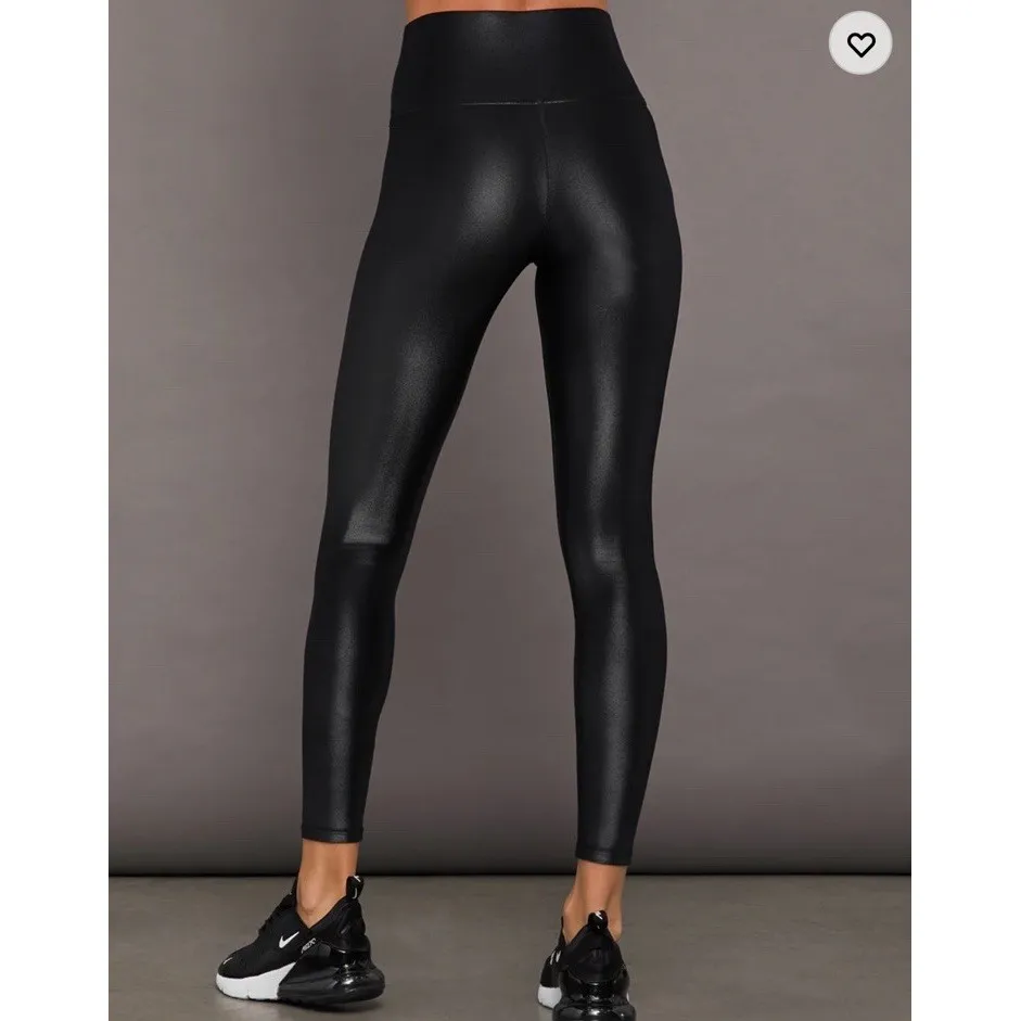 Carbon 38 Women's Size Small Takara Shine High Rise Waisted 7/8 Leggings Black - Image 2