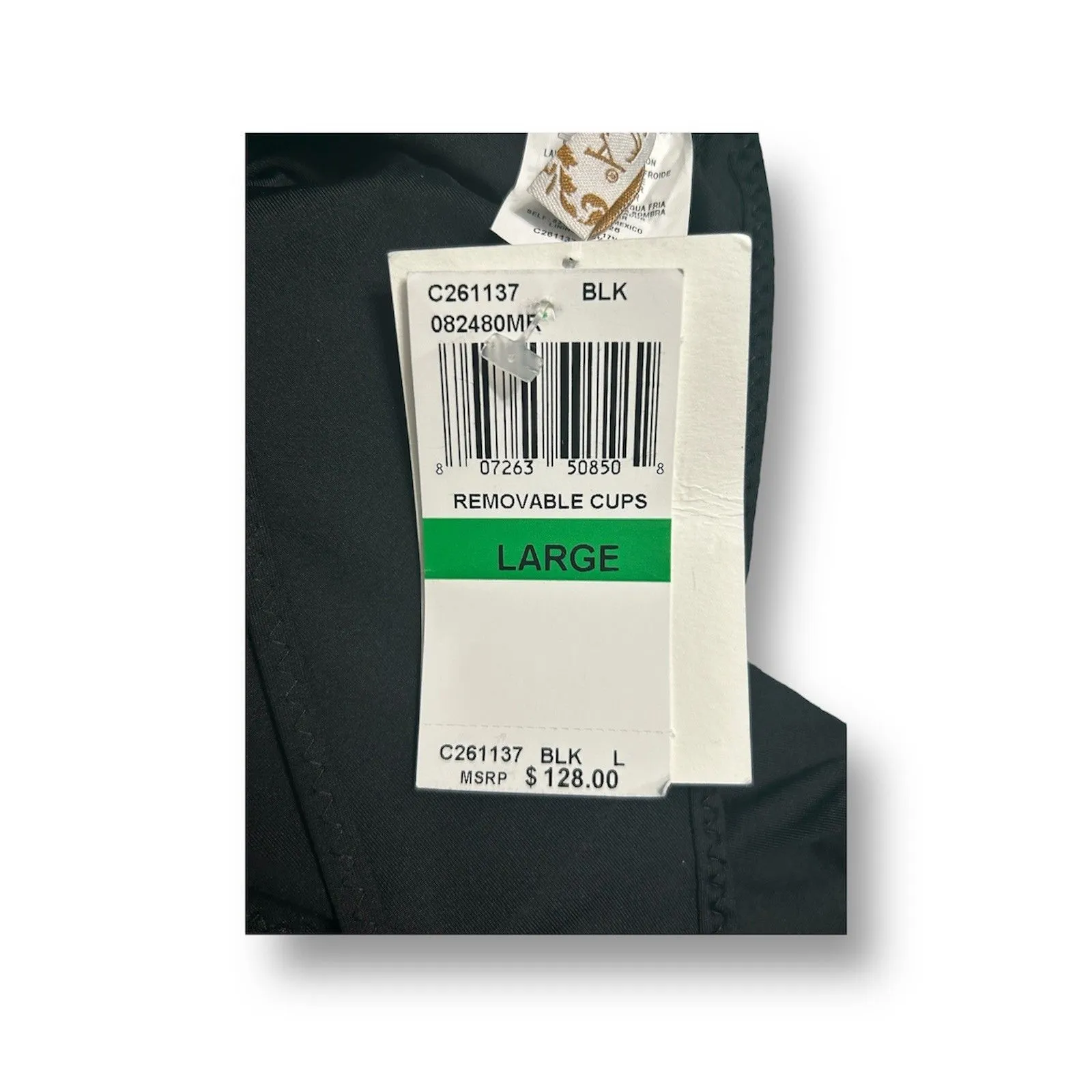 New BECCA by Rebecca Virtue Delilah Clare Plunge One-Piece Black Swimsuit Size L - Image 9