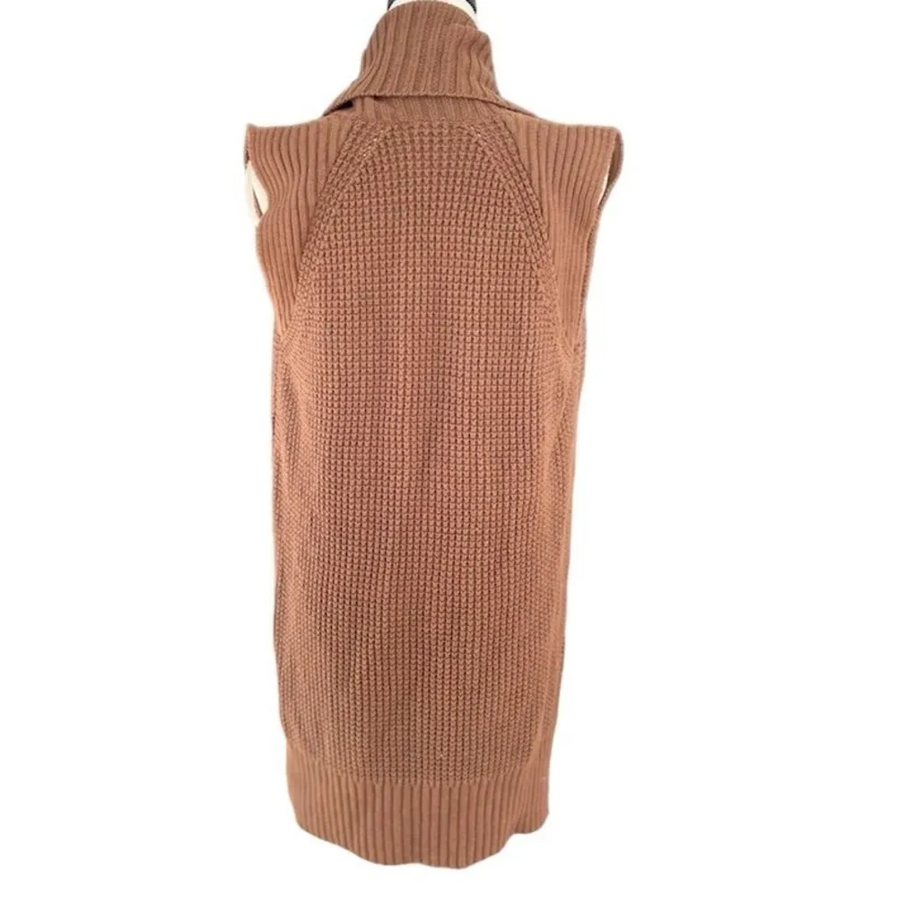 Ann Taylor NEW  Women's Sleeveless Chunky Knit Wool Blend Vest Brown Size L - Image 2