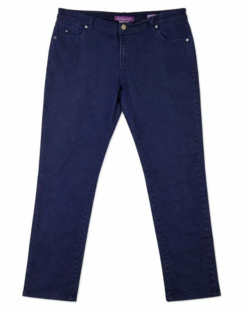 Gloria Vanderbilt 16W Amanda Jeans Straight Leg Navy Casual Denim Classic - Image 1