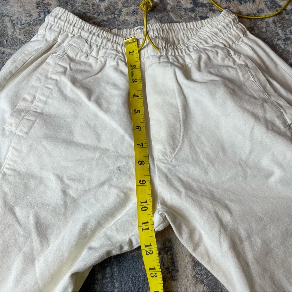 MNML Cream pants with Yellow Drawstring White - Image 4