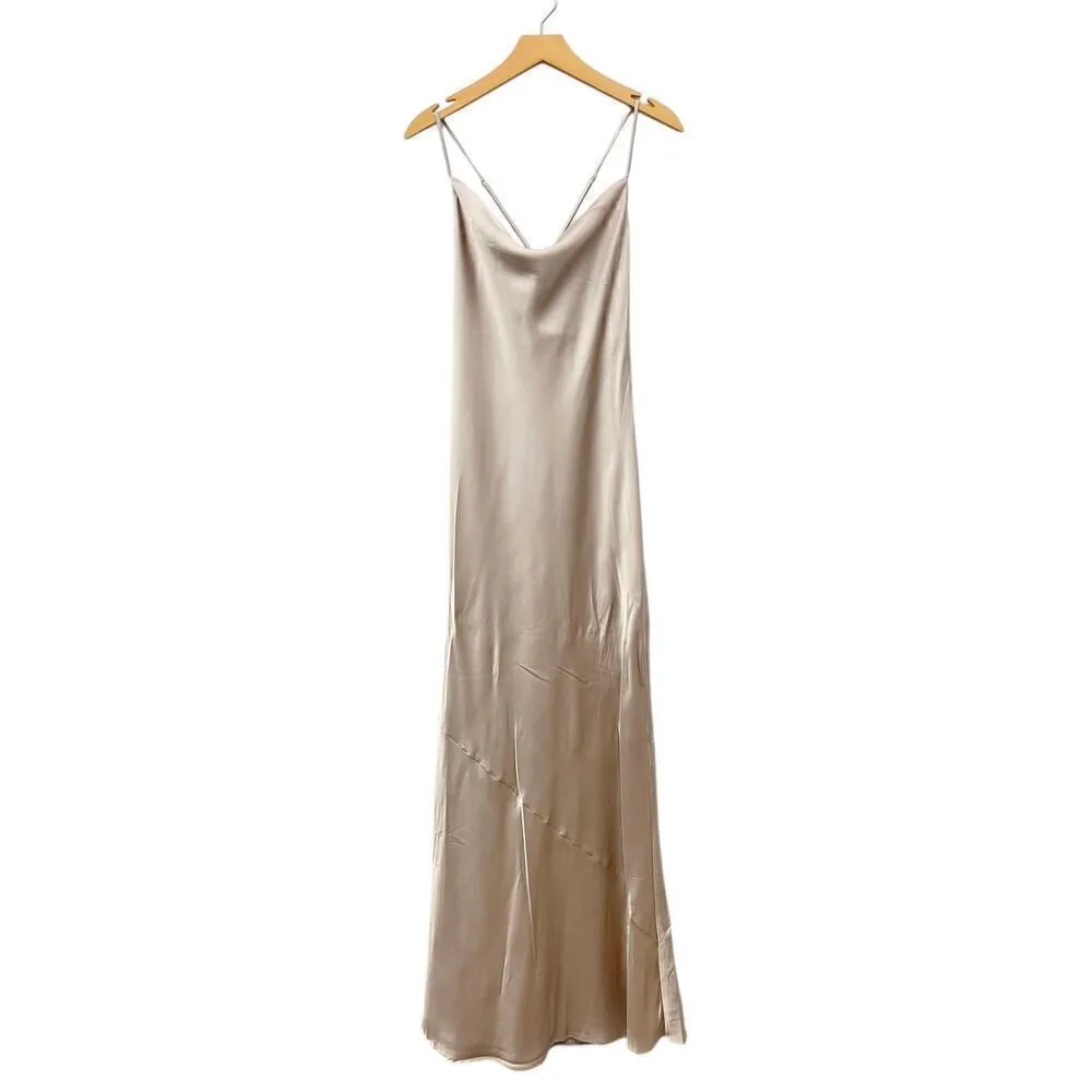 Show Me Your Mumu Tuscany Maxi Slip Dress Show Me The Ring Luxe Satin size M - Image 6