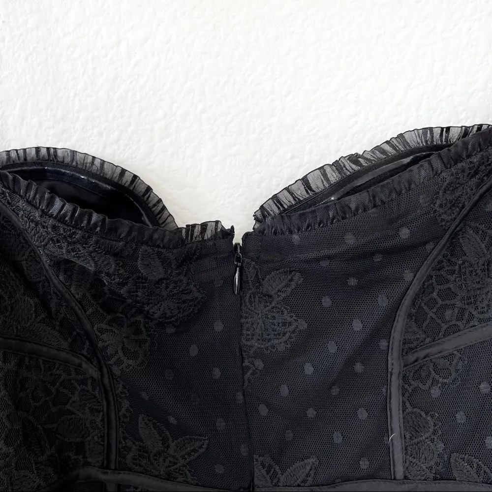 For Love & Lemons Azalea Lace Off The Shoulder Mini Dress - Image 7