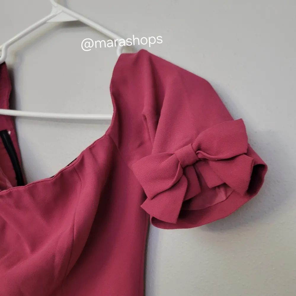 Gal Meets Glam Meredith Crepe Off the Shoulder Pink Jumpsuit - Image 4