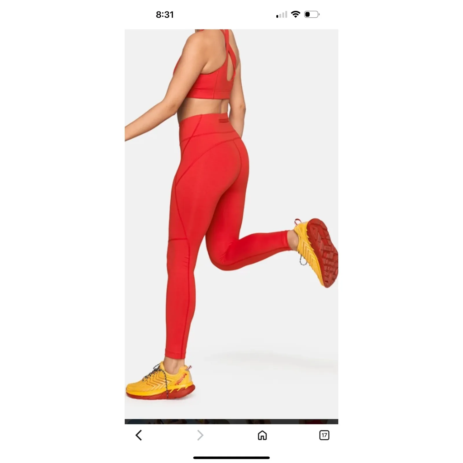 Outdoor Voices TechSweat Core 7/8 Leggings, Scarlet Red, Size L - Image 13